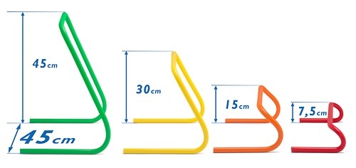 4-er Set Hürden - Breite 45 cm 45 cm (grün)