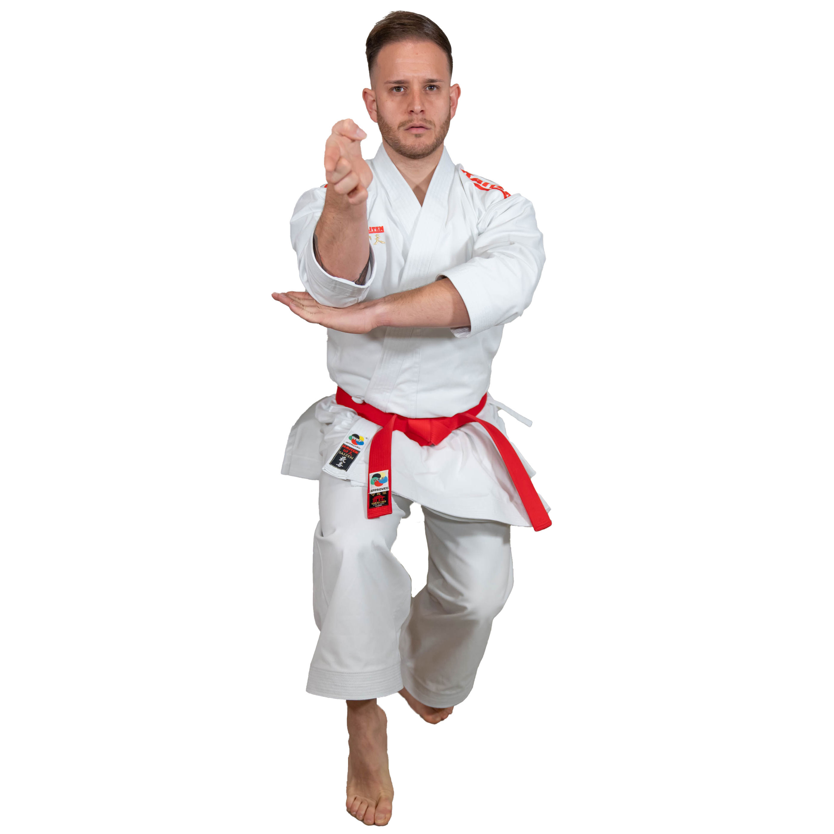 Kaiten Saizen WKF Blaue Schulterstreifen/Gr.210
