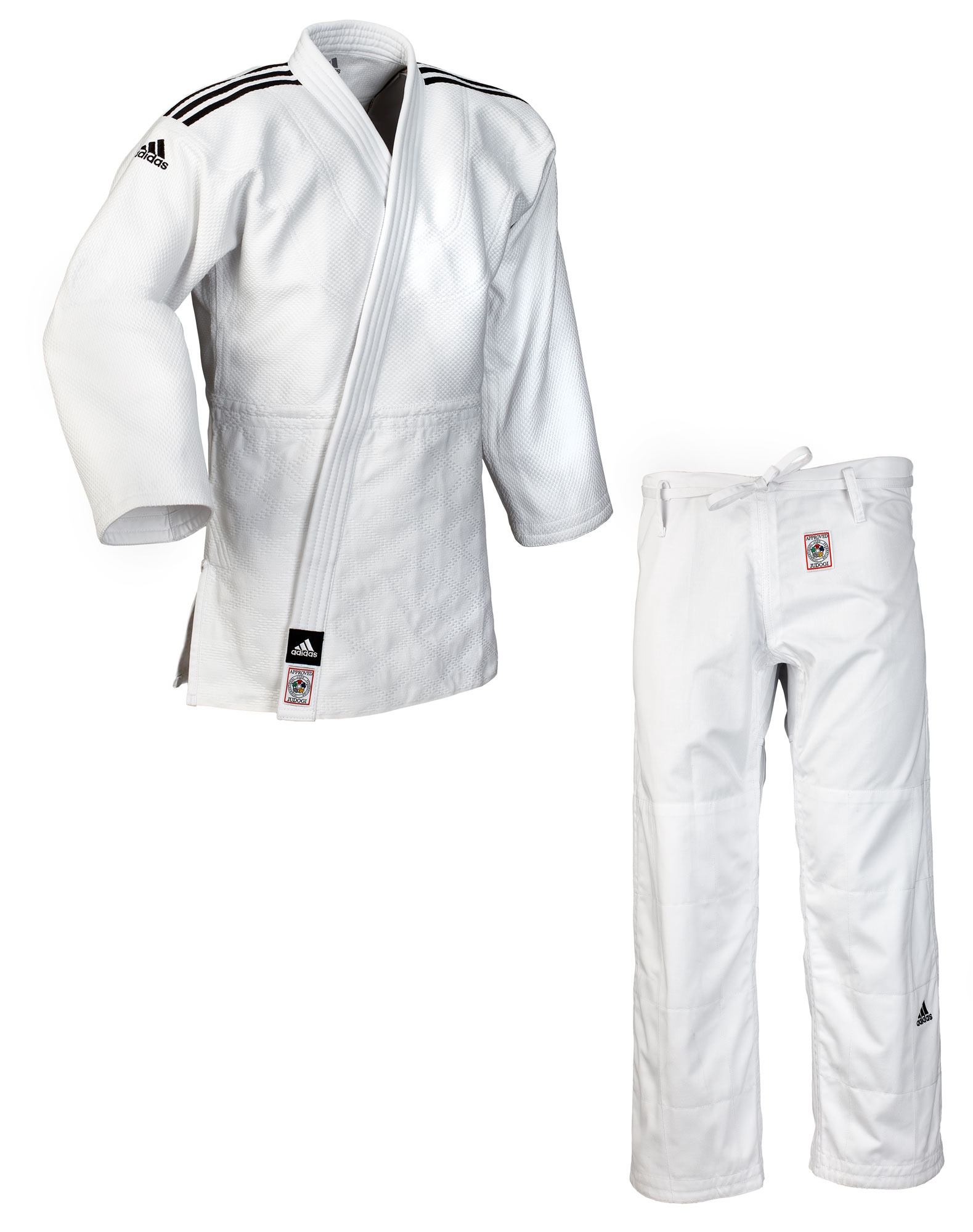 adidas Judoanzug "CHAMPION III" IJF Slim Fit weiß