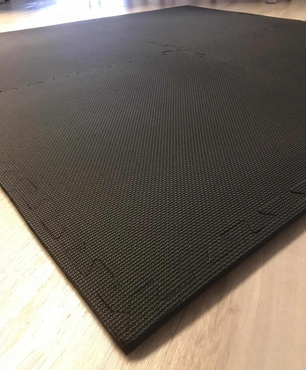 Fitnessmatte / Sportmatte schwarz verzahnt 240 x 240 cm
