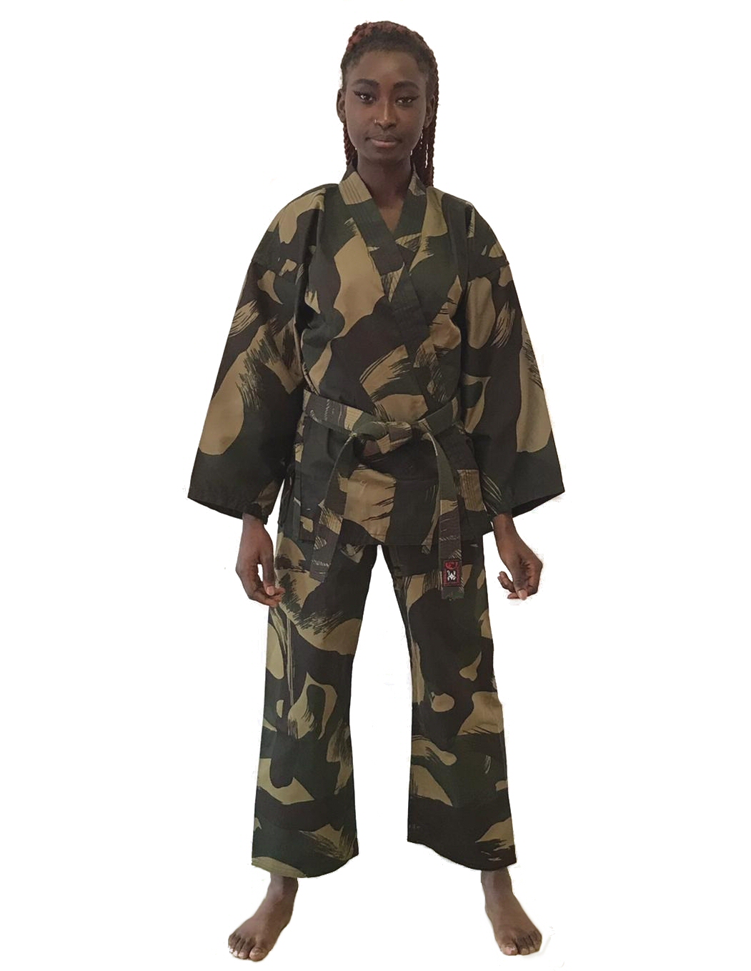 Karateanzug Freestyle Camouflage / Woodland Tarn grün