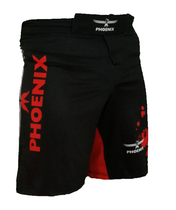 MMA Hose schwarz-rot Gr. S (%SALE)