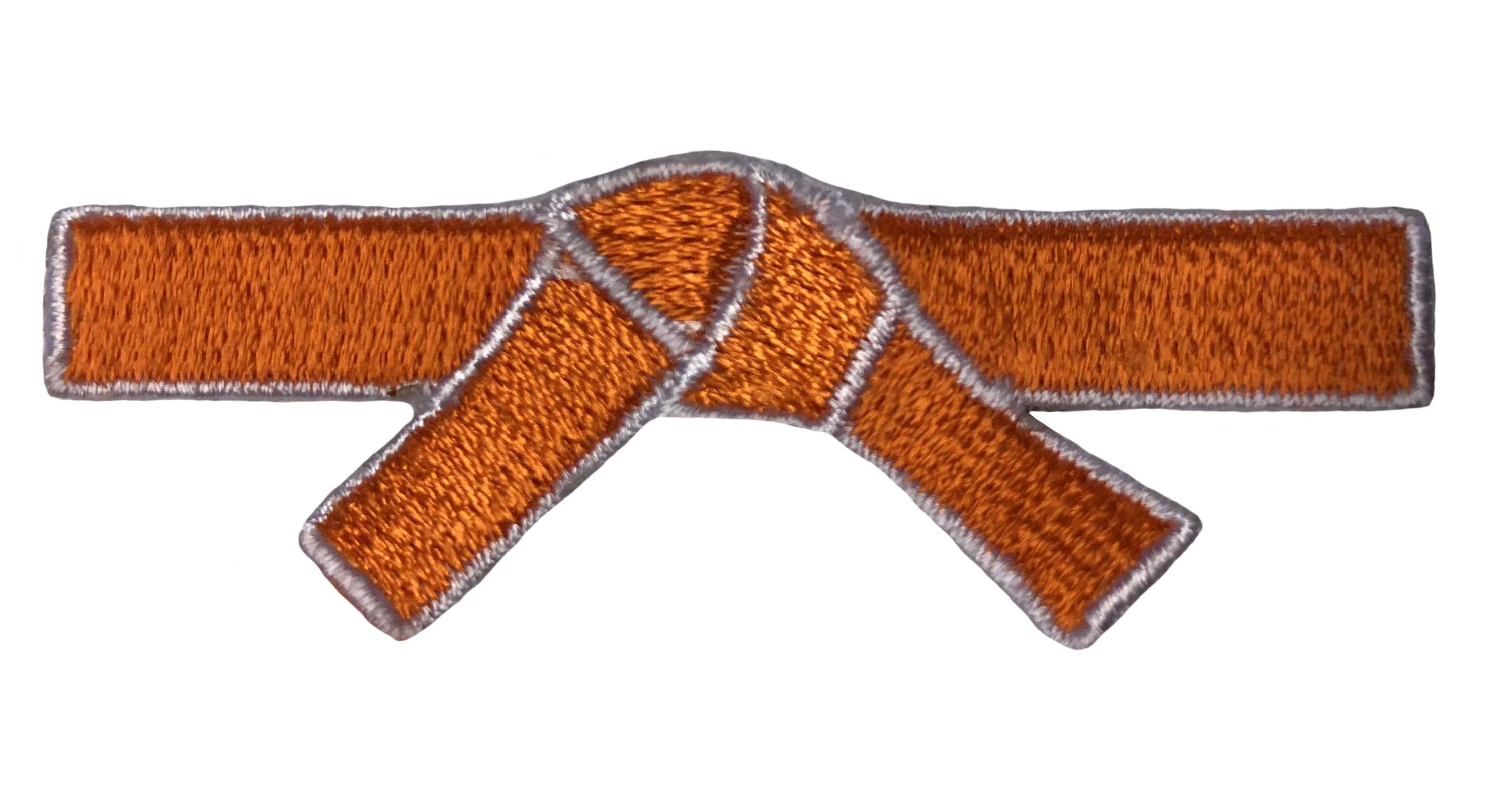 Aufnäher Gürtel Motiv 6x4 cm, orange