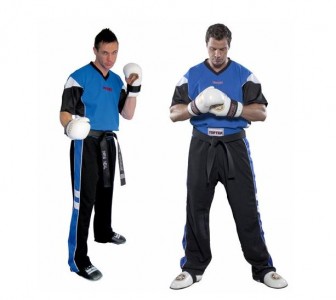 TOP TEN Kickboxuniform PQ Mesh schwarz/blau