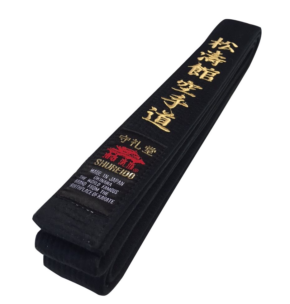Schwarzgurt Shureido bestickt Shotokan Karate-Do Baumwolle