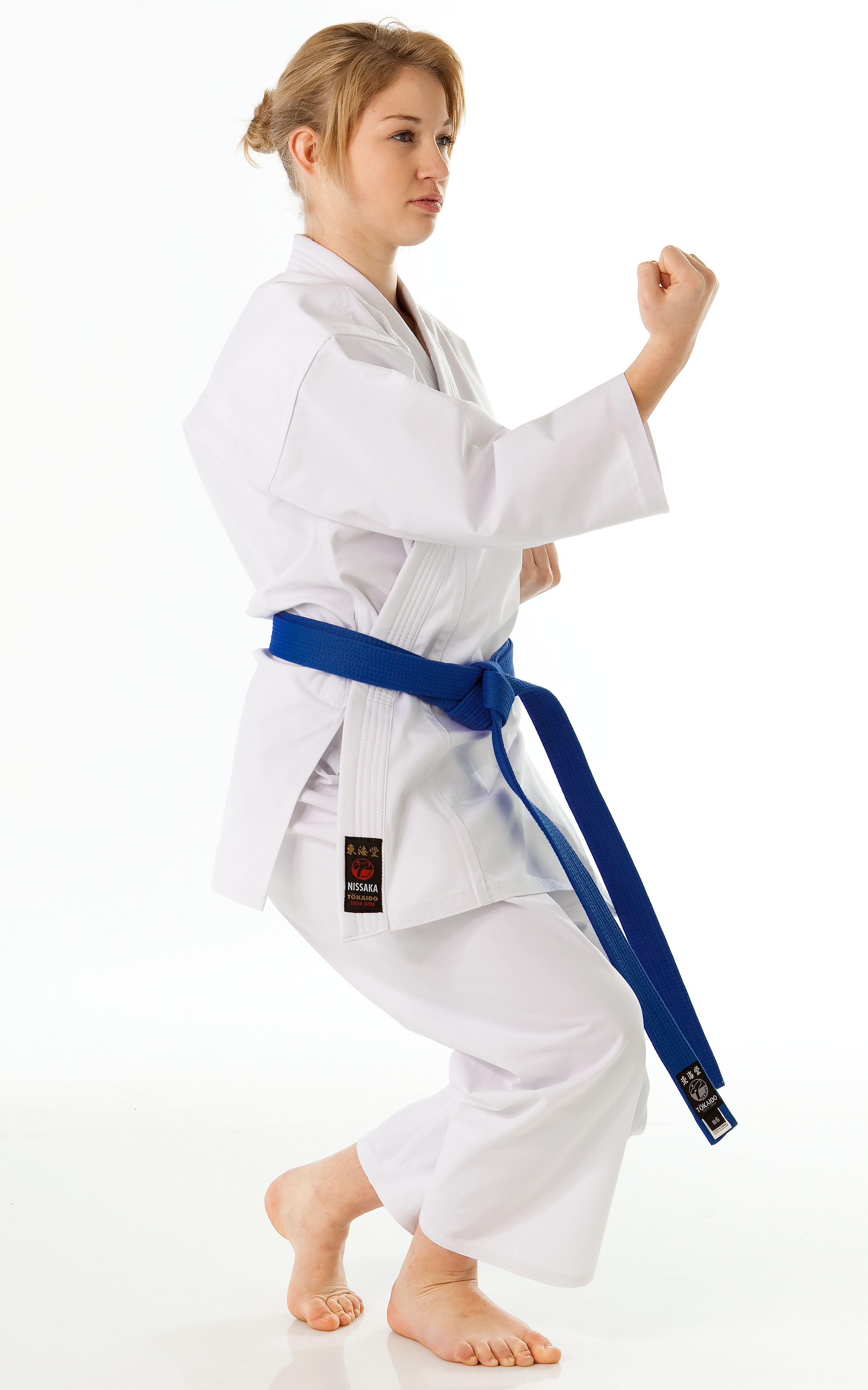 Karateanzug Gi TOKAIDO NISSAKA 10oz weiß, Elastikbund