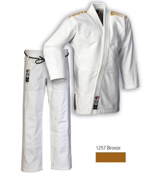Ju Jutsu Anzug "Pearl Pure" Color Schulterstick A6 gold
