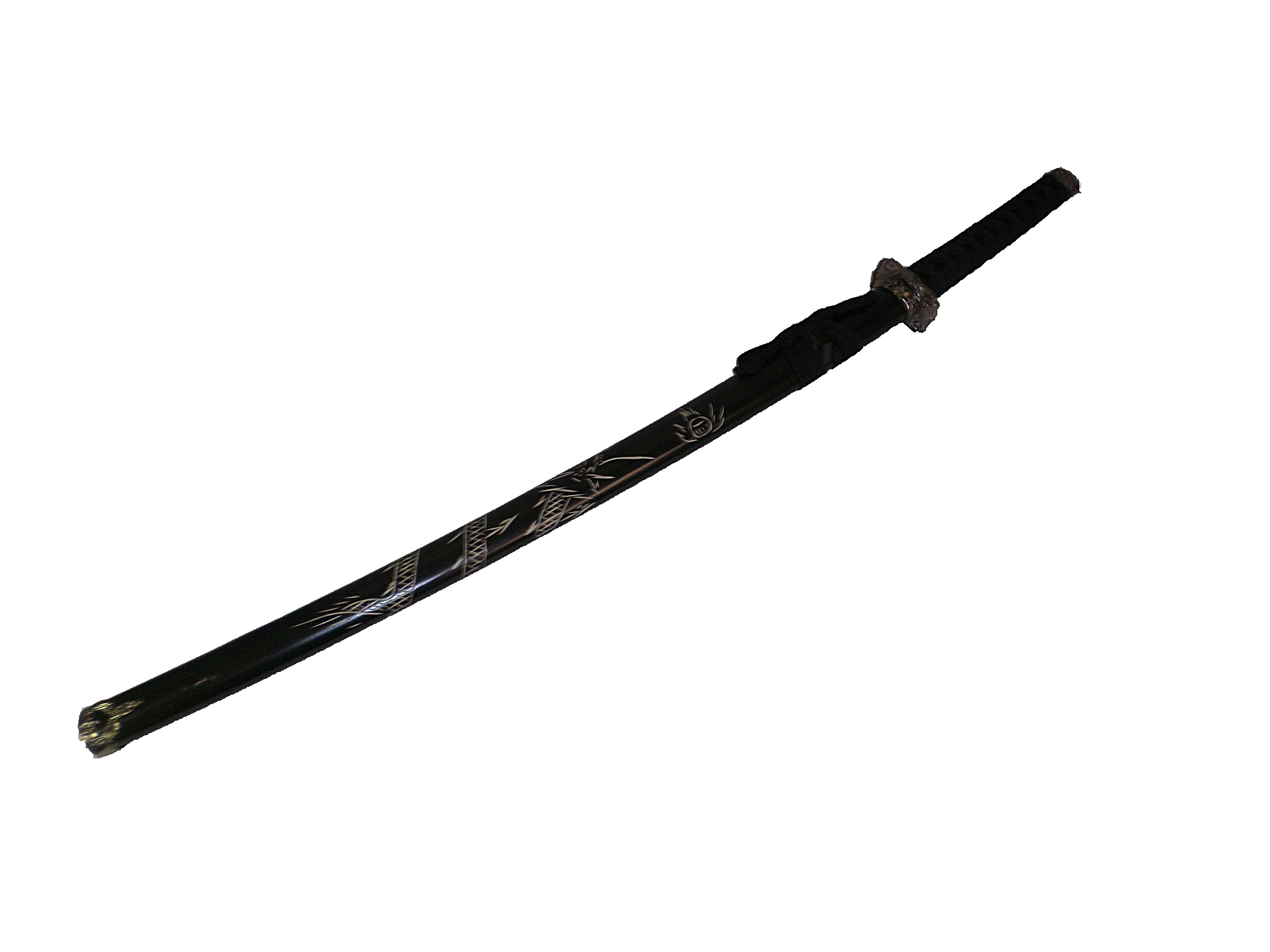 Deko Waffe/ Samurai Schwert Katana schwarz 105 cm