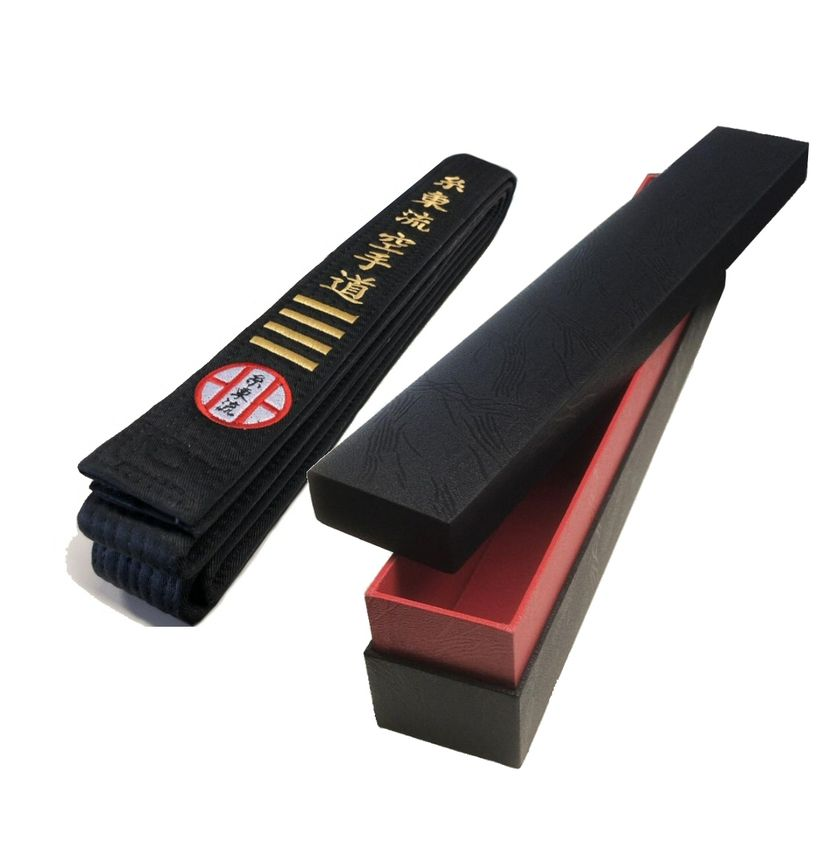 Schwarzgurt Karate Premium bestickt Kempo (12)/400/5 cm