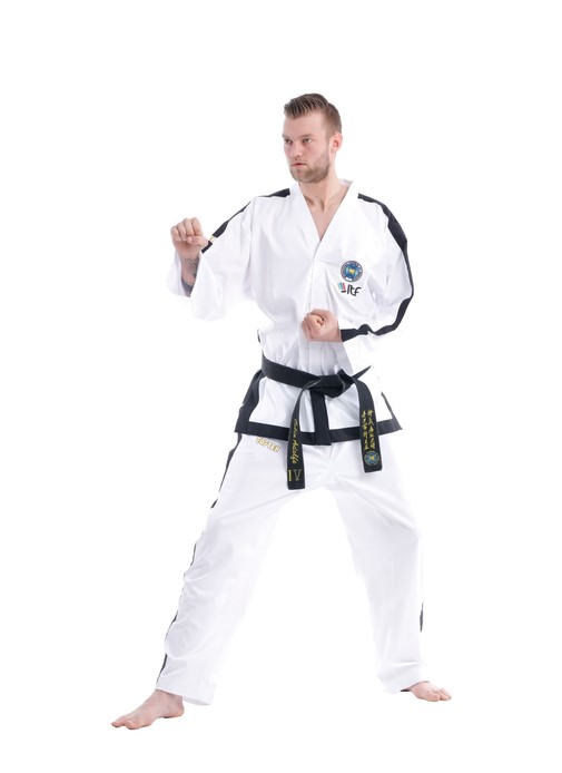 TOP TEN Taekwondo Dobok INSTRUCTOR PREMIUM GOLD (4. - 6. Dan, ITF app.)