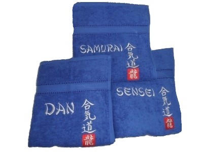 Handtuch blue silver spezial Aikido (%SALE)