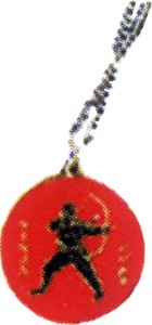 Halskette Ninja-Kämpfer rot