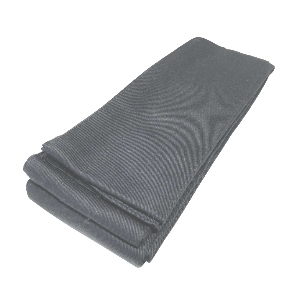 Iaido Obi First Class, grau, 400 x 8 cm mit Bestickung