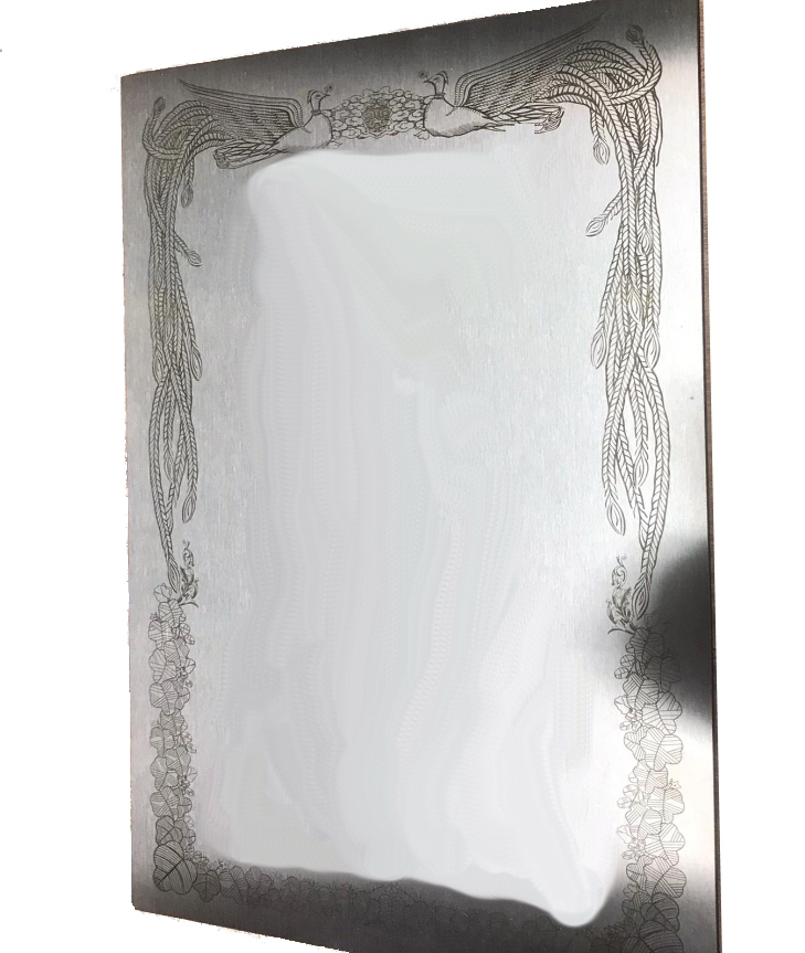 Urkunde aus Edelstahl, DIN A4