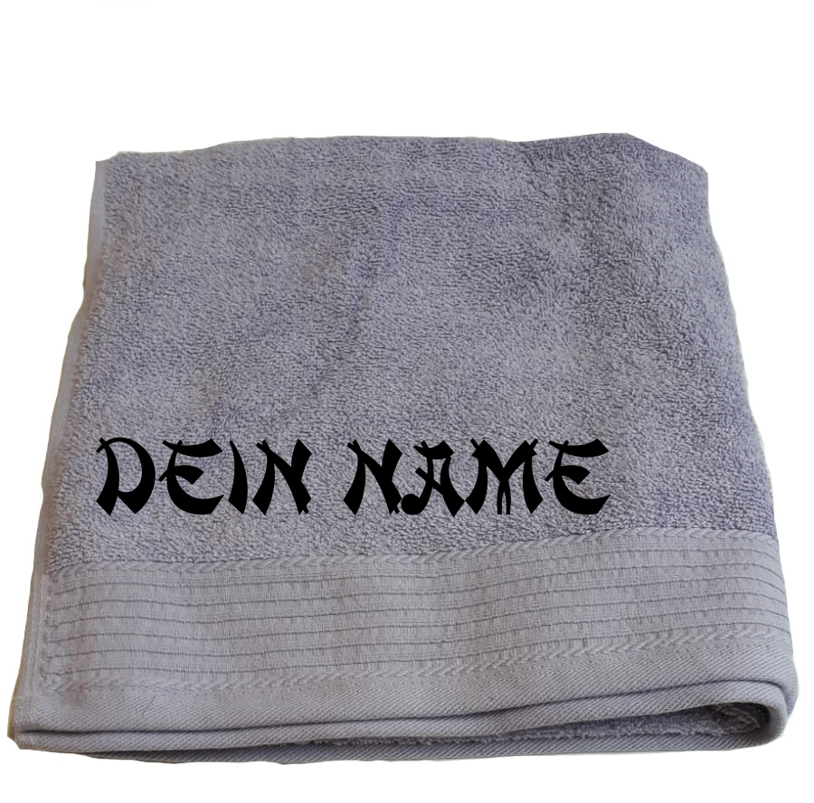 Handtuch mit Individuellen Text Violett Stick-Violett