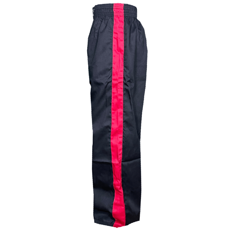 Budohose / Karatehose Mischgewebe, mit rotem Streifen (%SALE) 160