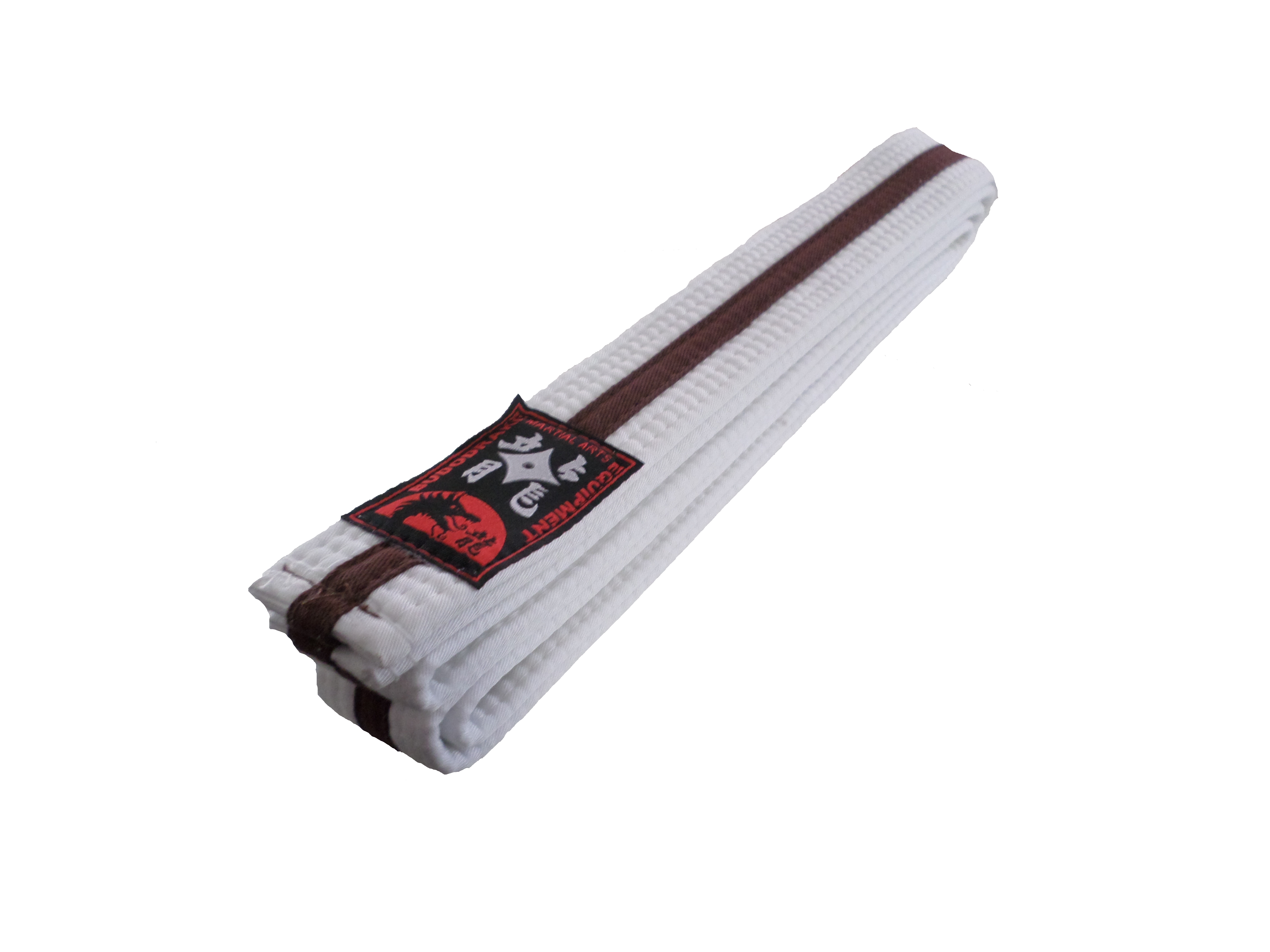 GÜRTEL Weiß Braun Weiß Mittelstreifen 300