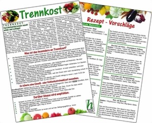 Medizinische Karte A5: Trennkost 1518