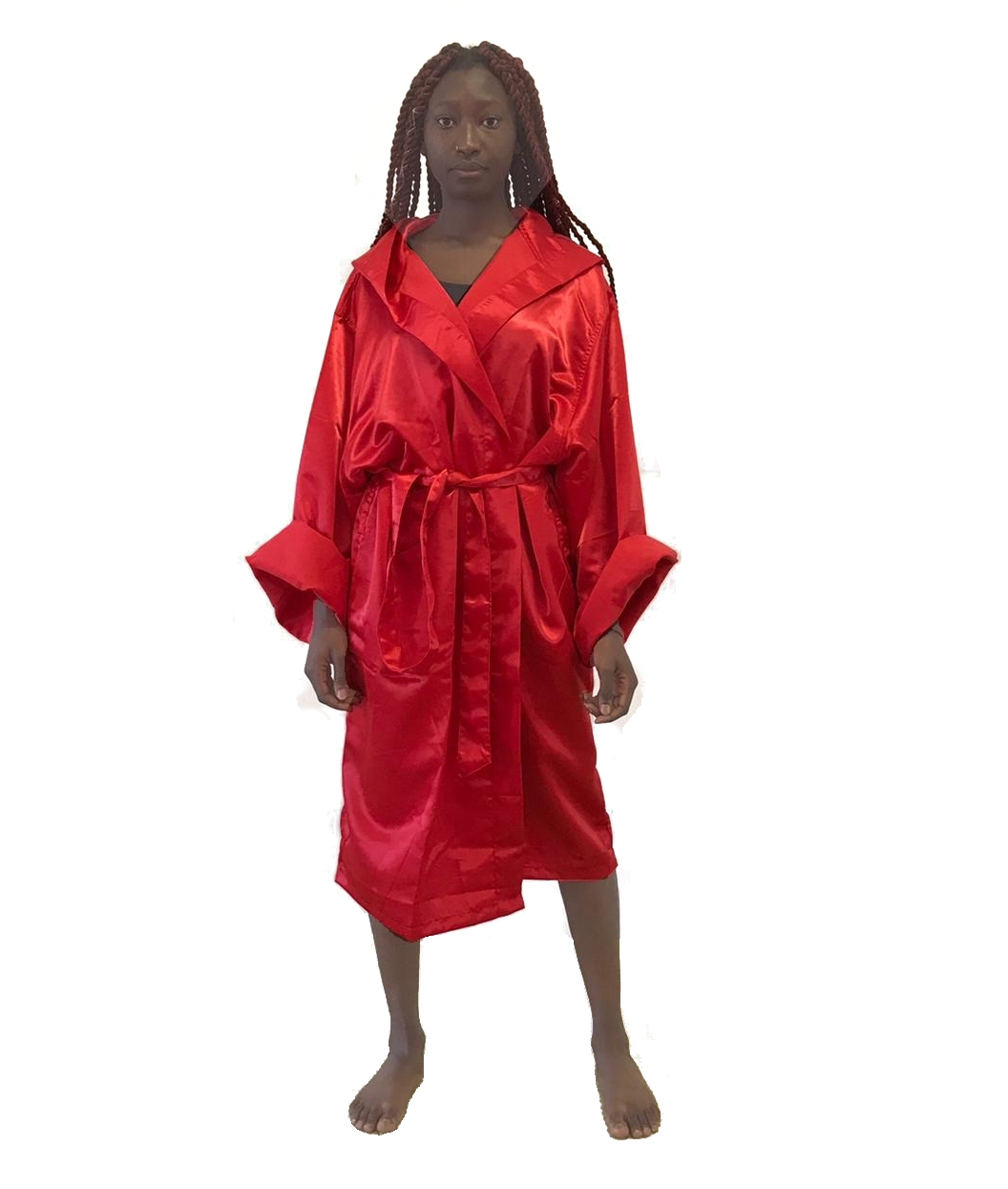 Boxmantel mit Kapuze ROT