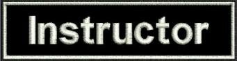 Aufnäher Instructor schwarz