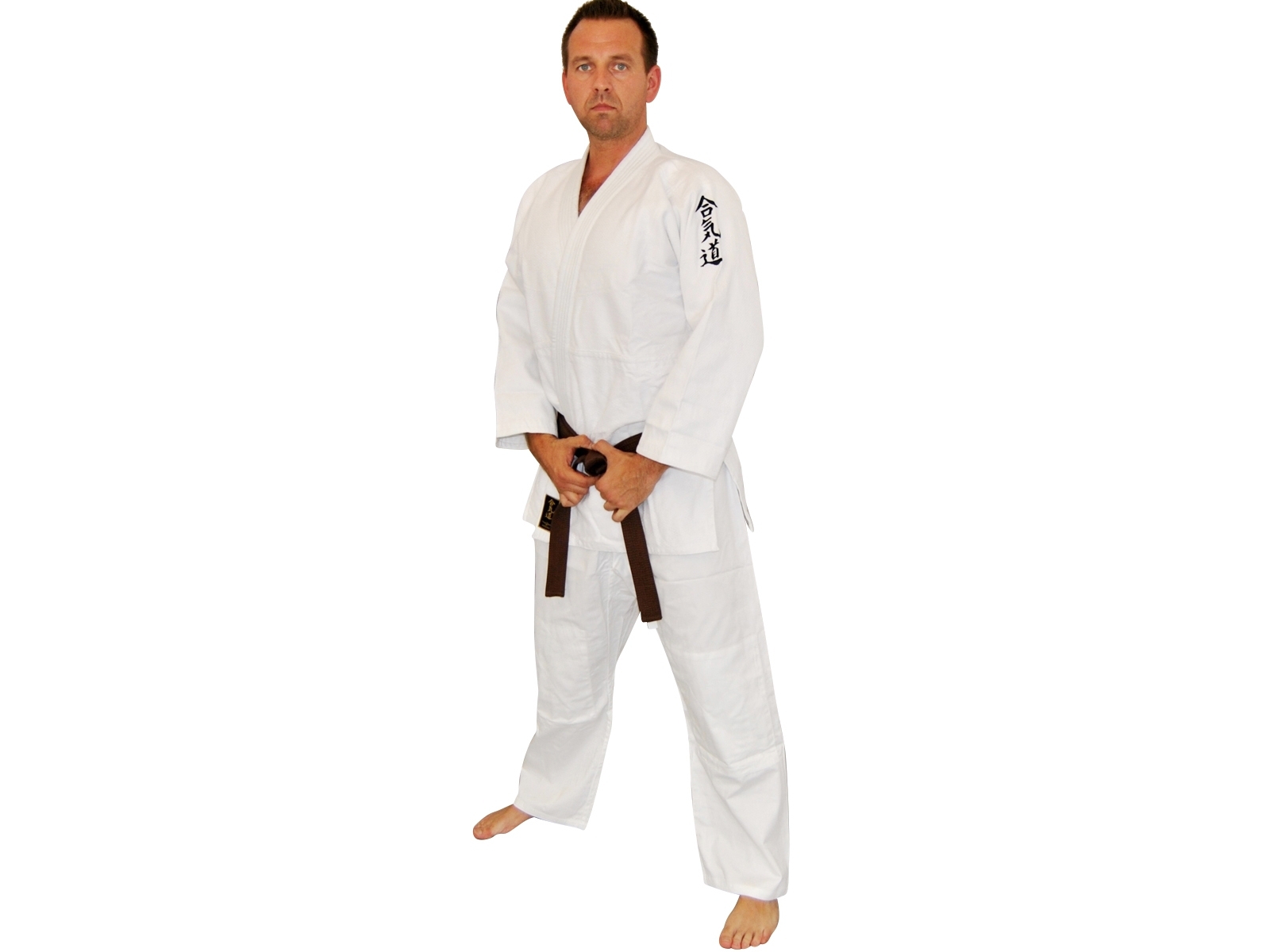 Aikido Anzug Gi mit Stick weiß