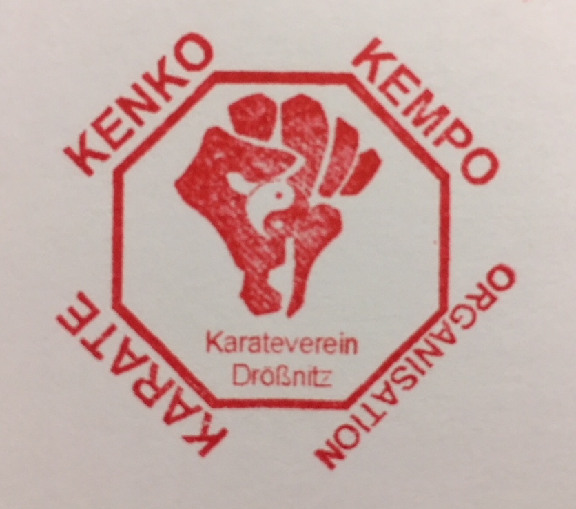 Kenko Kempo Karate Verbandsstempel mit Dojo 4 x 4 cm
