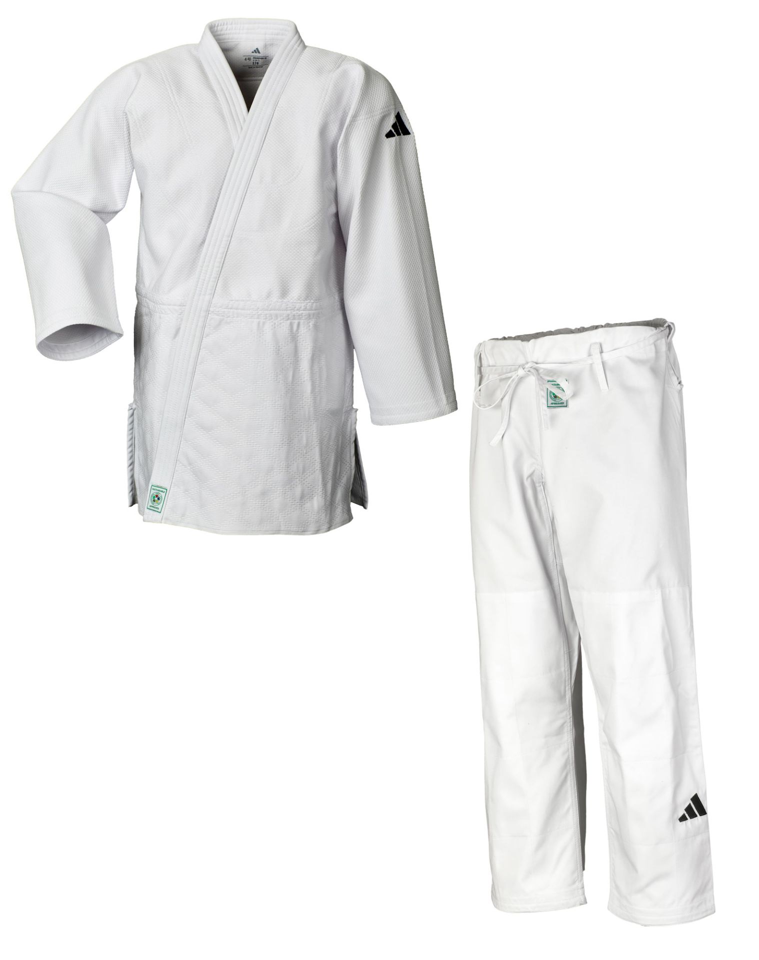 adidas Judoanzug "CHAMPION III" IJF - SLIM FIT  - NUR LOGO weiß