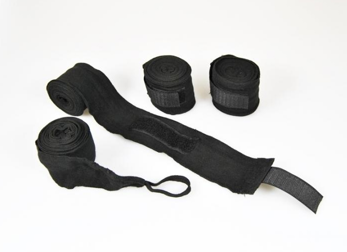 Boxbandagen 450 cm extra lang, elastisch, schwarz