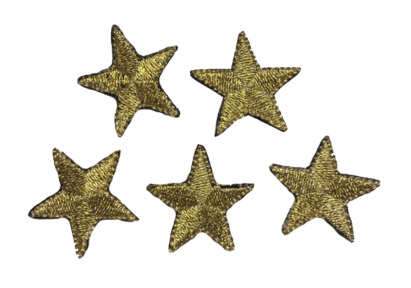 Sonderposten Sterne gold mit schwarzem Rand 5-er Pack