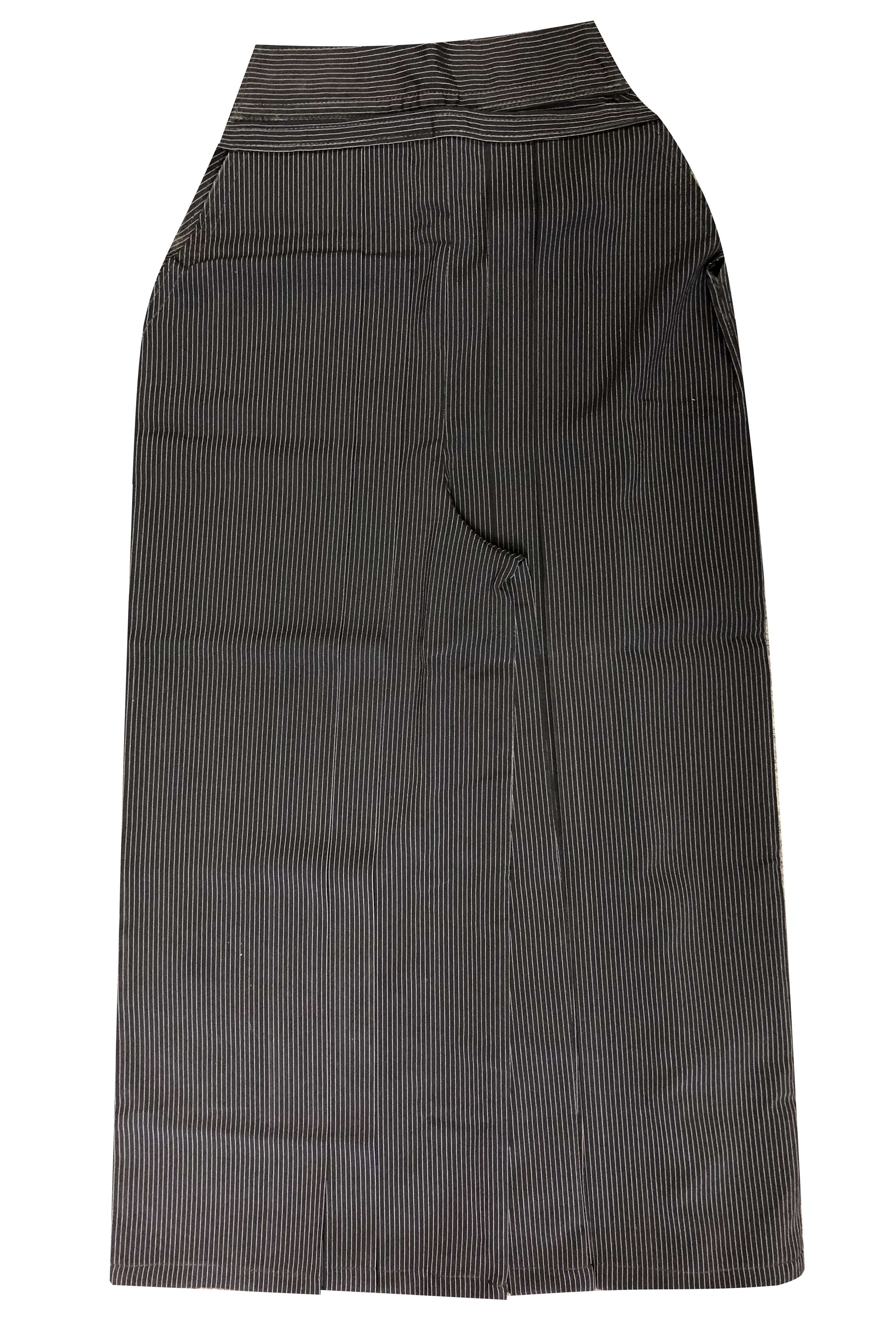 Hakama Japan Budo Linie in Nadelstreifenoptik schwarz