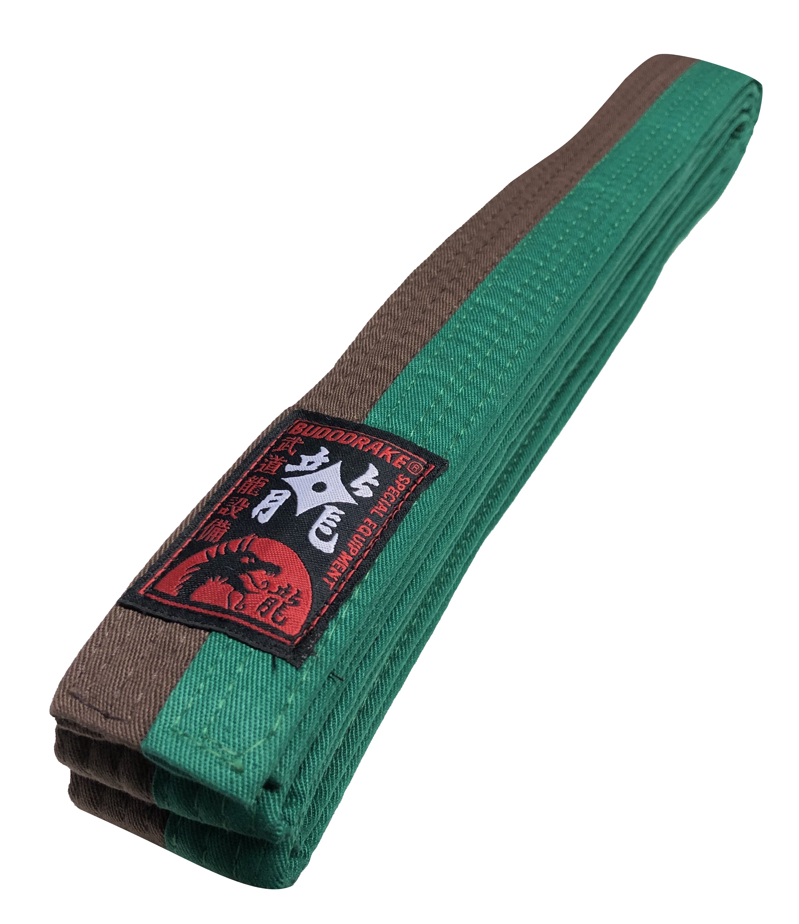 Budodrake Gürtel Grün-Braun halb-halb