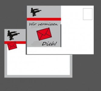 Postkarte " Wir vermissen dich!" (Pack 50 St.)