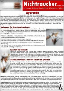 Medizinische Karte A5: Nichtraucher werden mit Ayurveda, Kalmus, Bachblüten & Schüssler-Salzen 1520