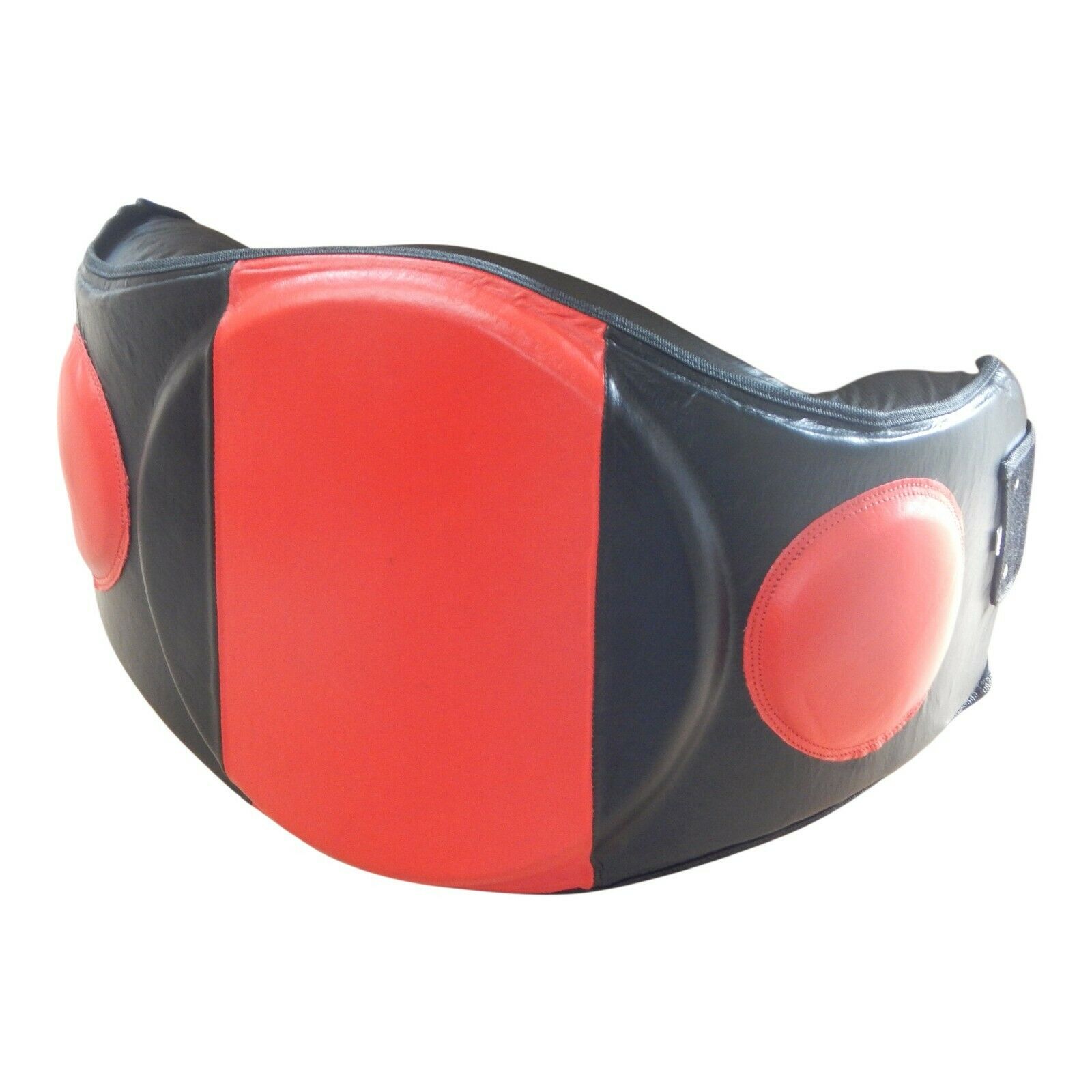 Bauchschild Belly Pad schwarz-rot Echtleder