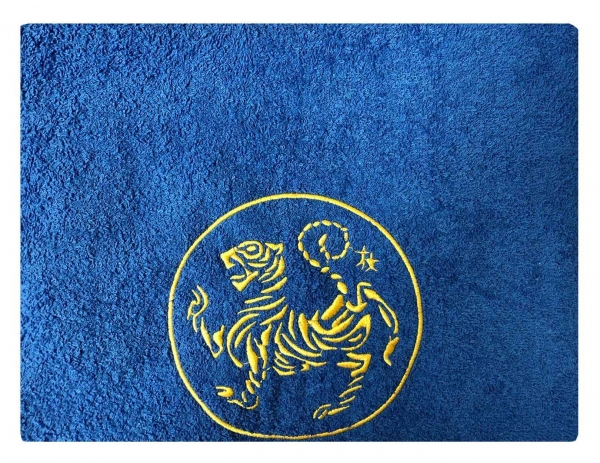 Handtuch SHOTOKAN TIGER bestickt blau