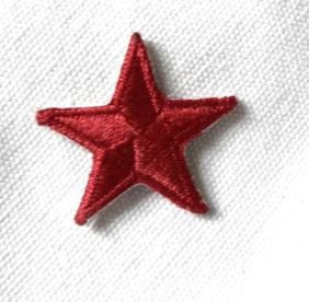 Sterne Aufnäher / Aufbügler ROT