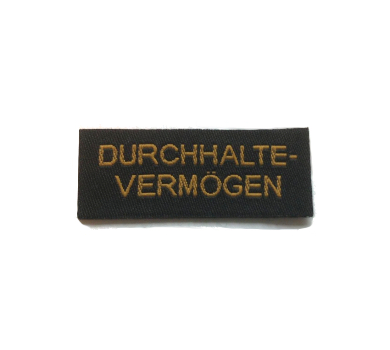Durchhaltevermögen Aufnäher / Patch grün-weiß