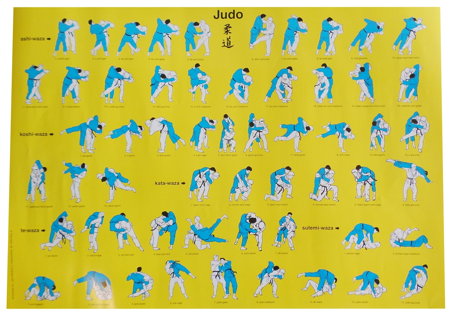 Lehrposter Judo I Wurftechniken Tachi-Waza