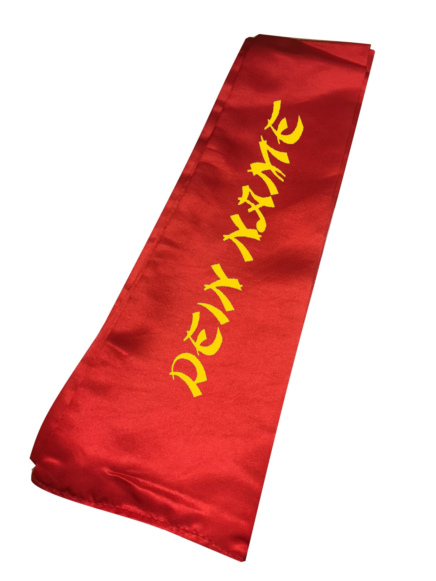 Kung Fu Schärpe rot bestickt nach Wunsch