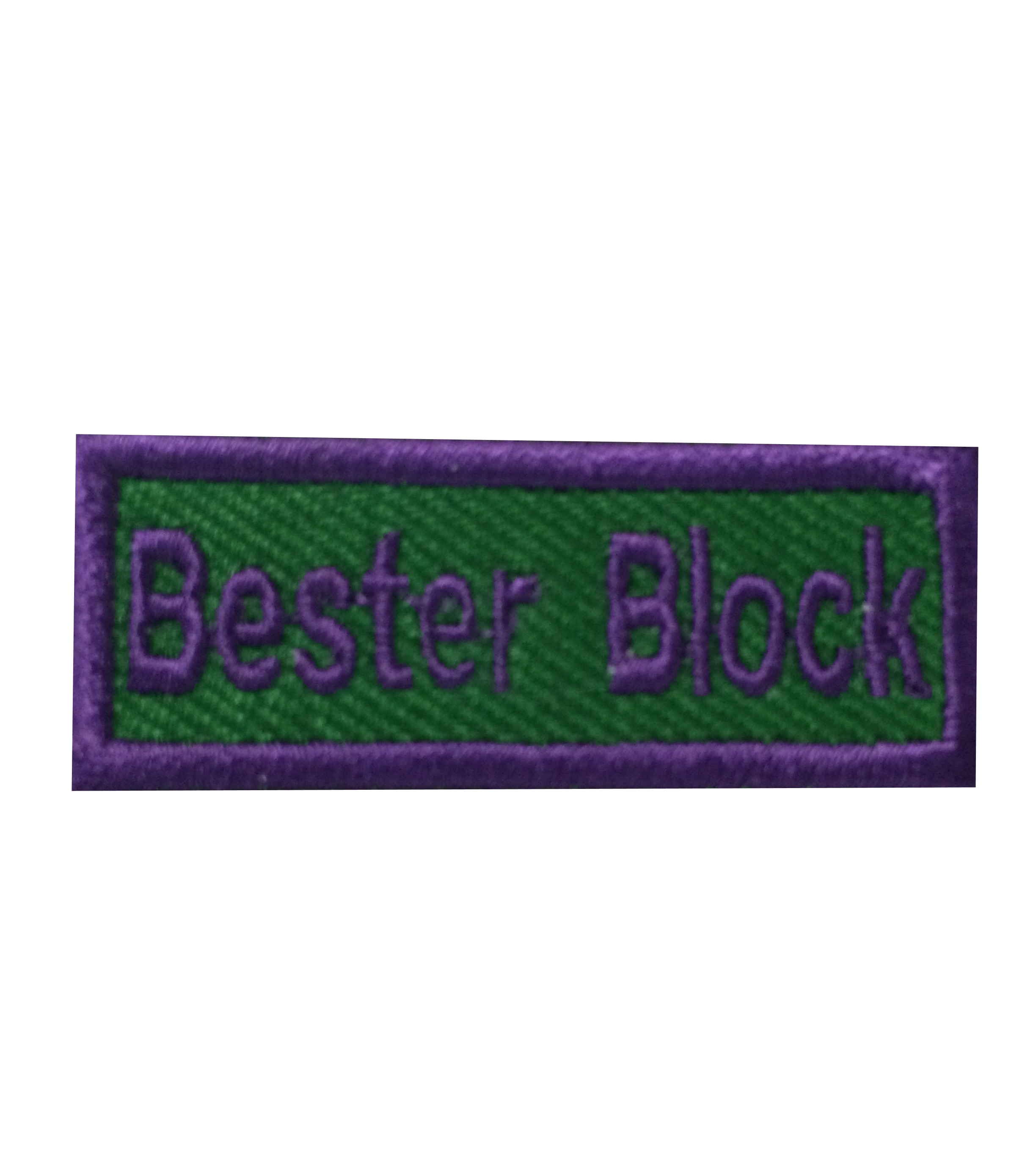 Bester Block - Anerkennungs-Abzeichen / Skill Patch violett/ grün