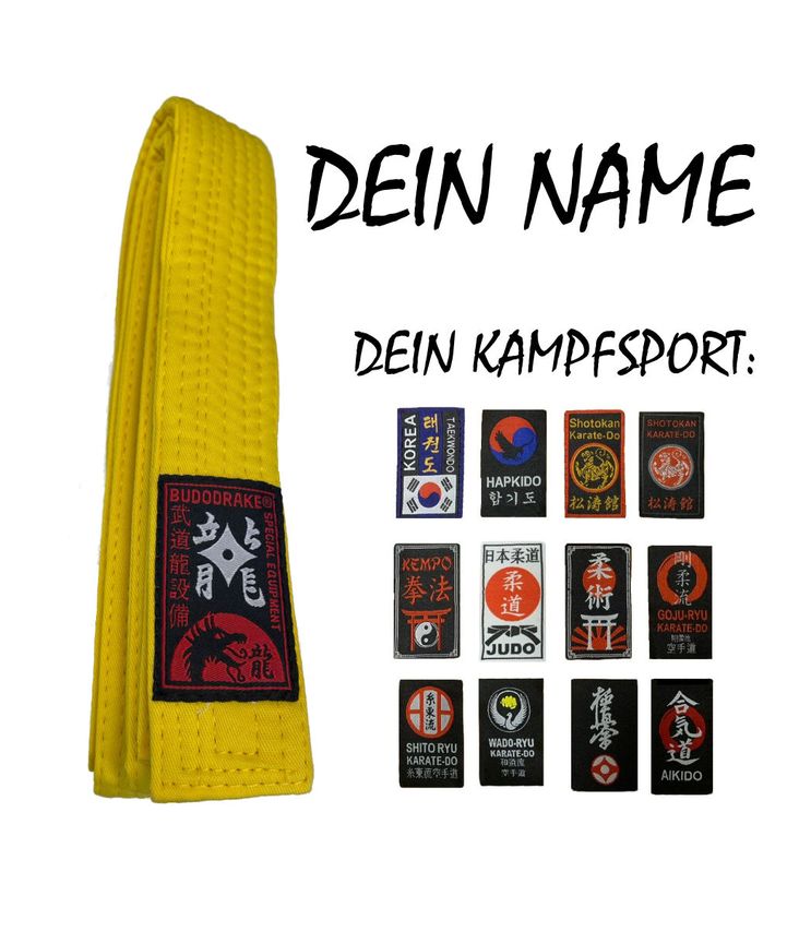 Gelbgurt Dein Name - Dein Kampfsport 370 Aikido