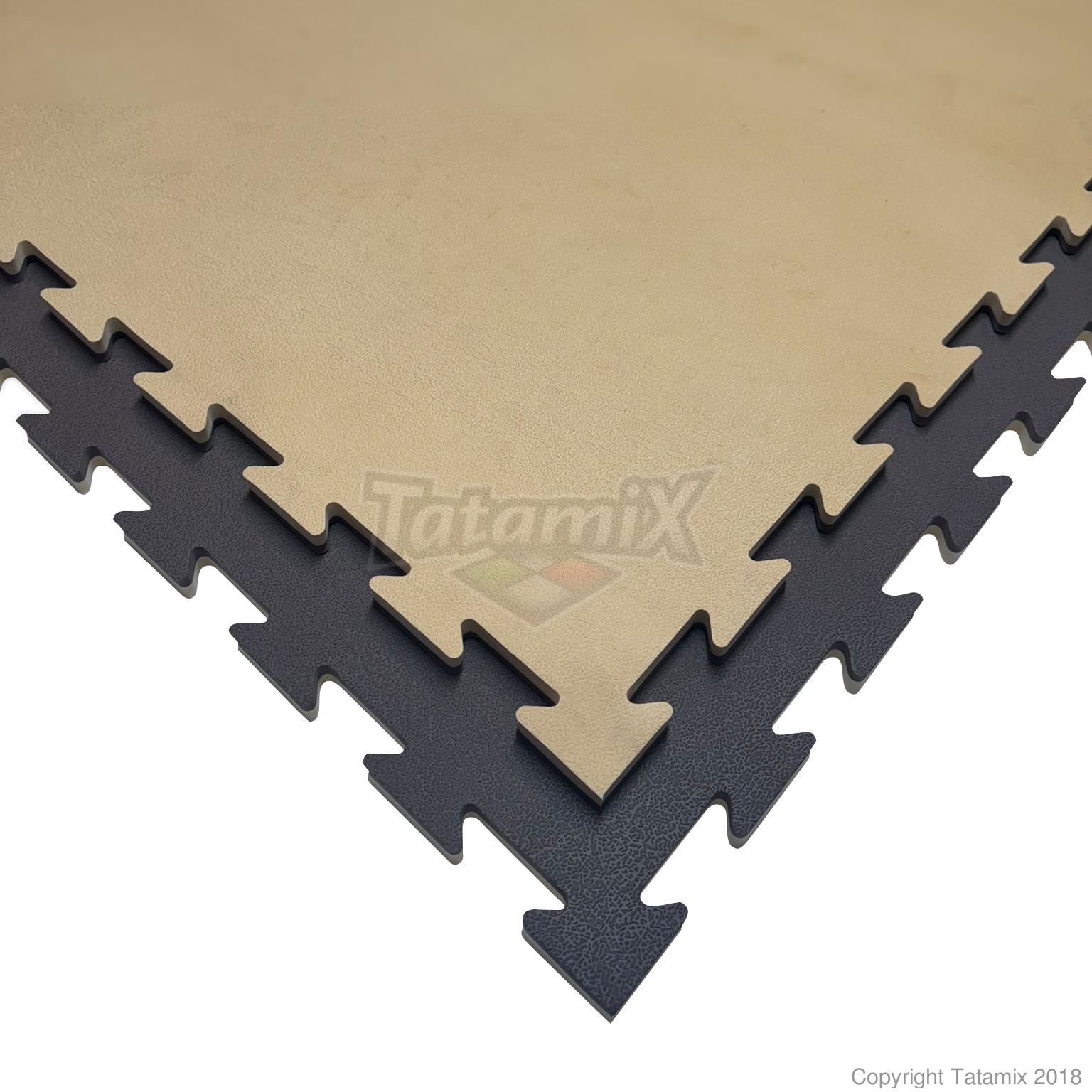 ECO GREEN Sportmatte / Wendematte schwarz-braun / 100 x 100 x 2 cm