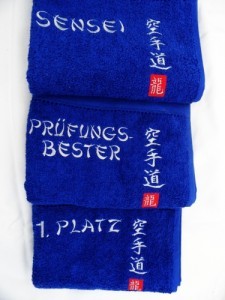 Handtuch blue silver spezial Taekwondo (%SALE)