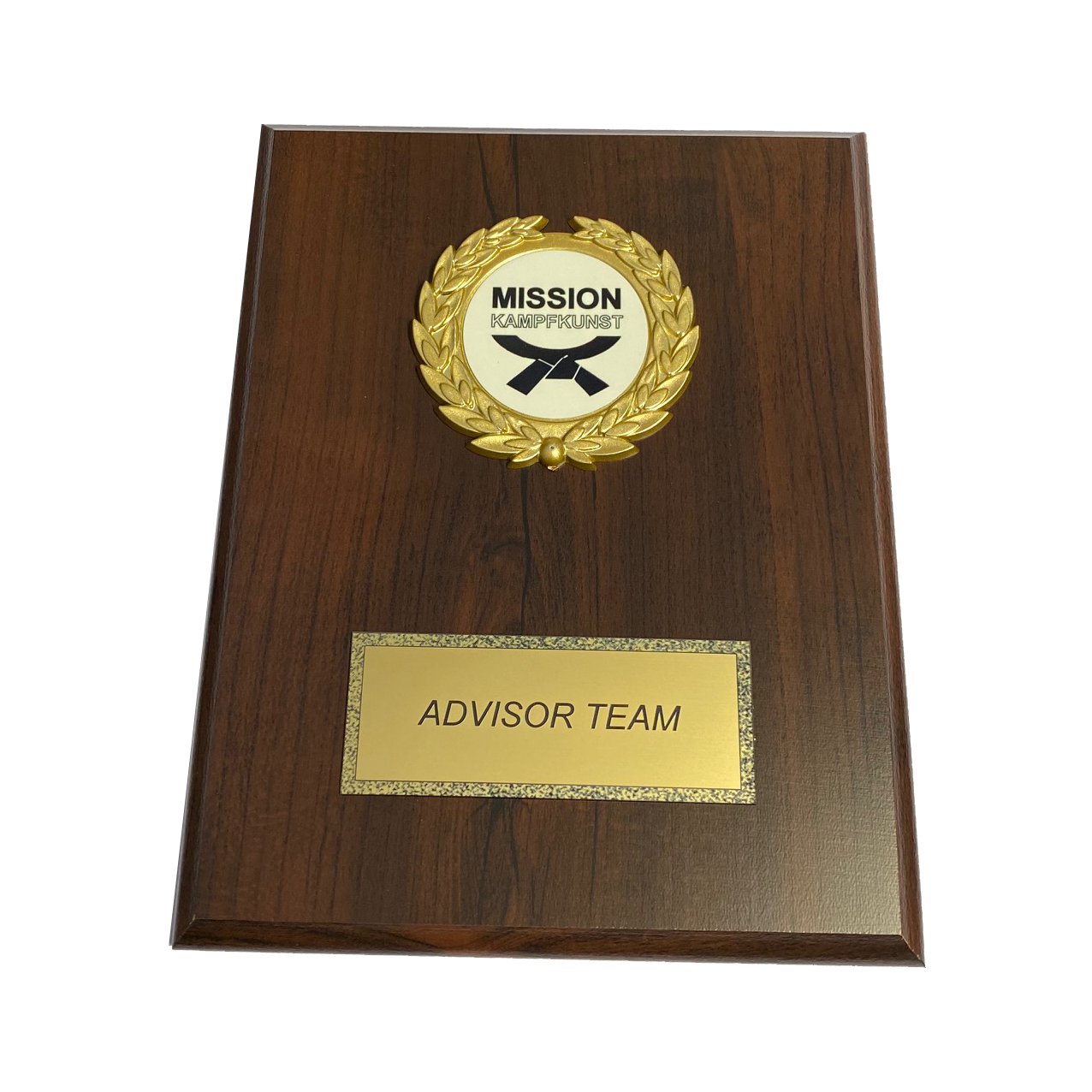 Ehren Holztafel mit individuellem Logo und Gravur