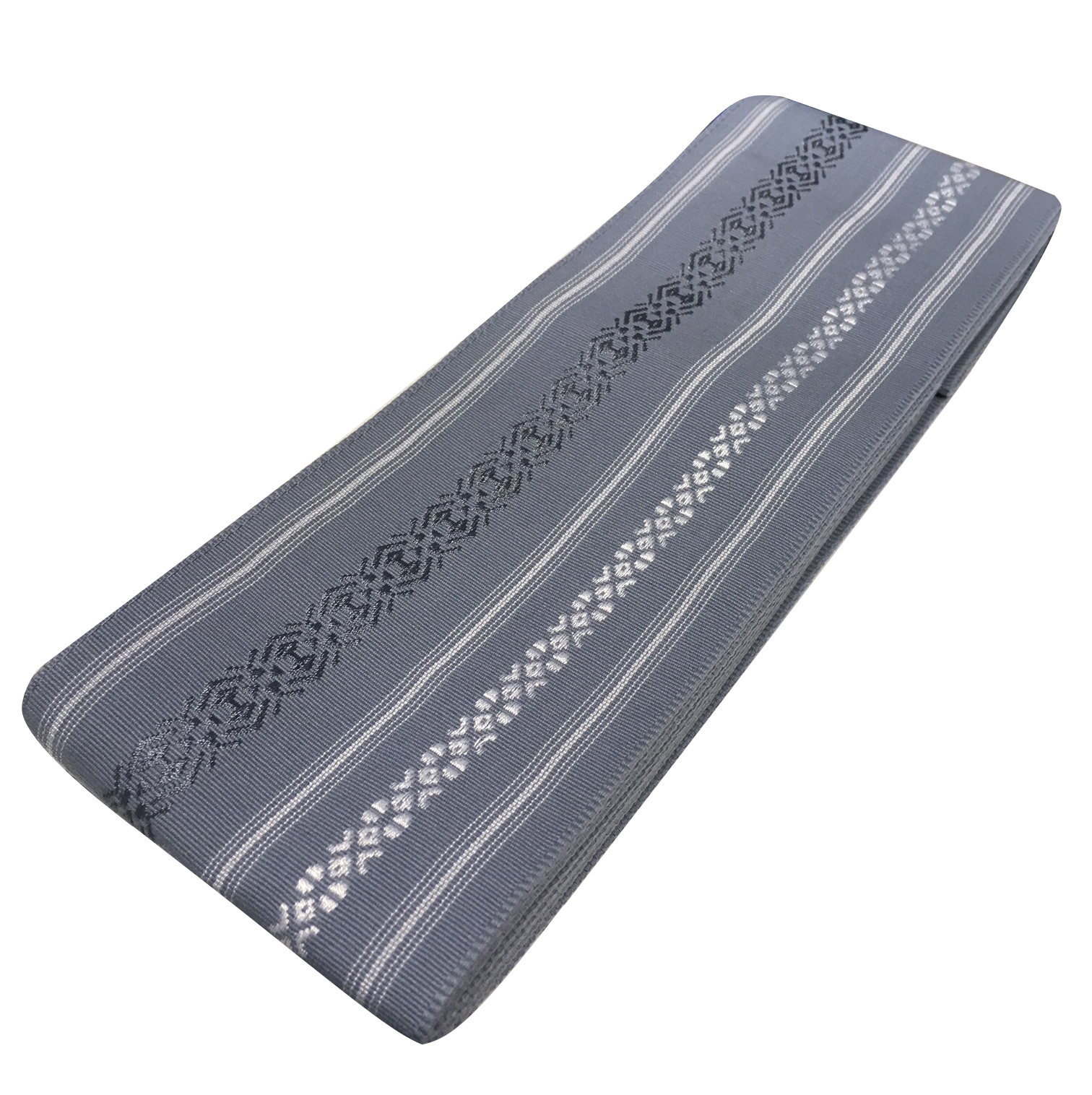Iaido Obi Kaku-Obi mit Muster grau
