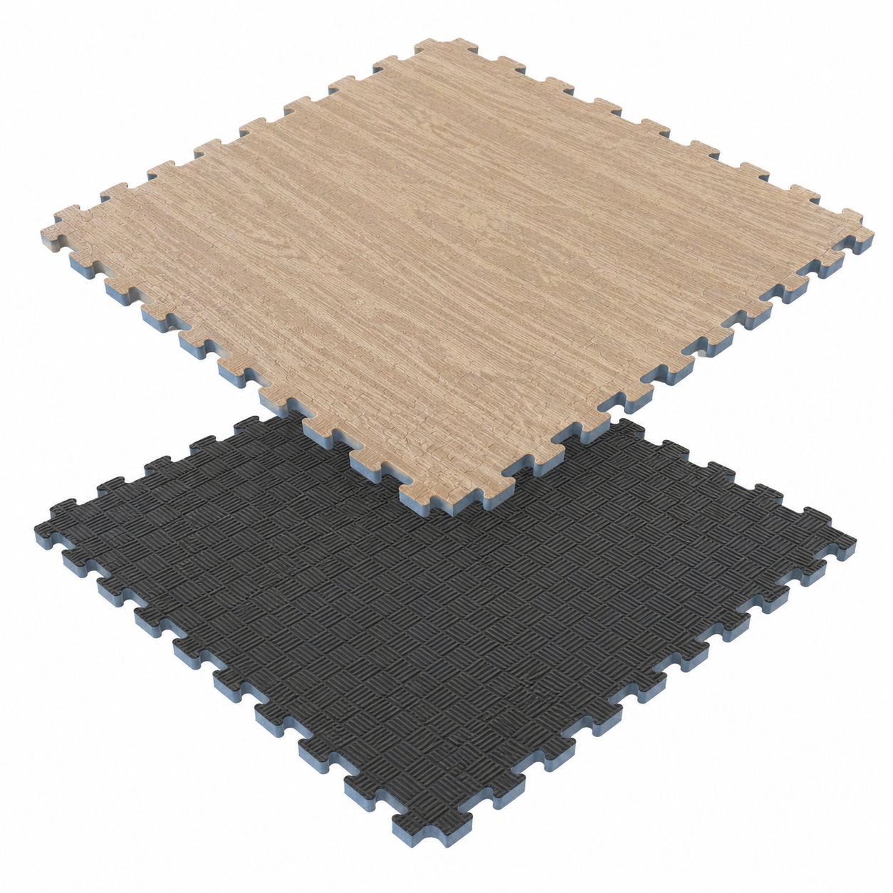 Kampfsport- / Fitnessmatten Holzoptik / Schwarz, 2,5cm