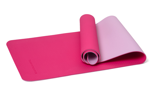 Yoga Matte Classic 2-farbig Pink-Weiß