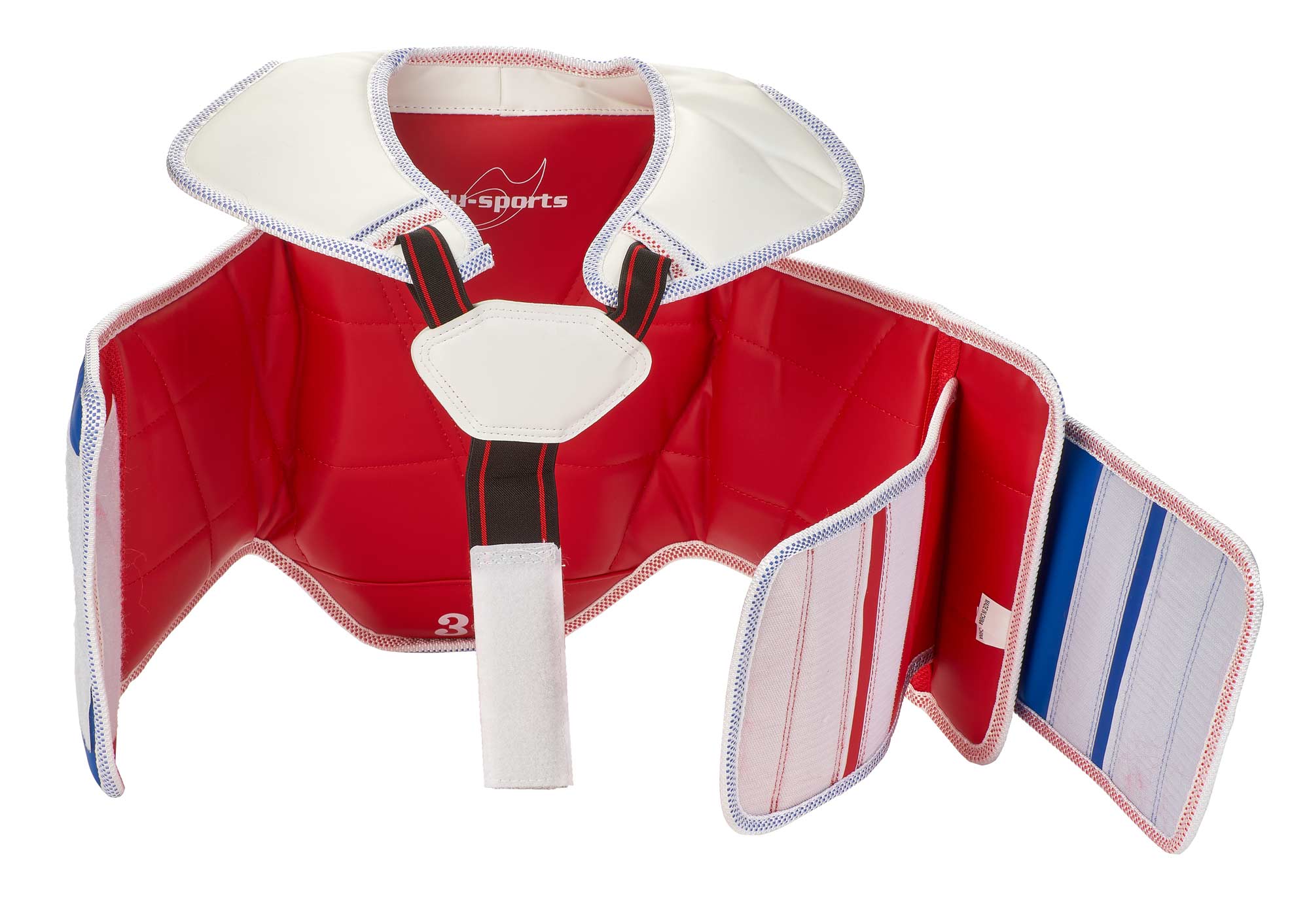 Taekwondo Kampfweste Klett rot-blau