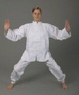 Kung Fu Jacke gewaschen weiß 180 (%SALE)