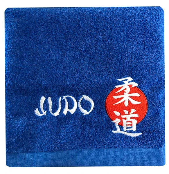 Handtuch JUDO bestickt blau